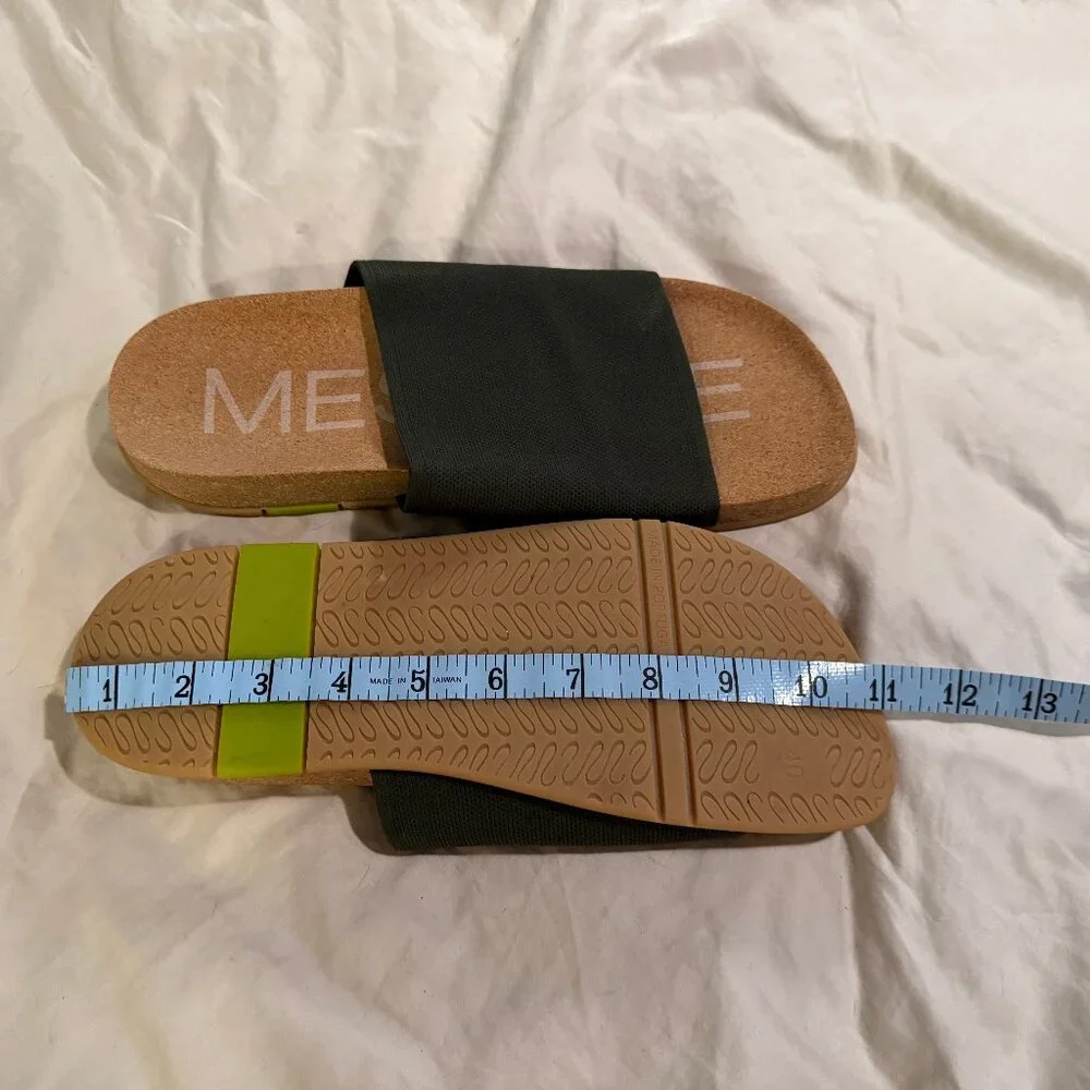 Message Shaw Classic Slide Gwyneth Paltrow olive slip-on cork sandals sz 40 - Picture 6 of 8